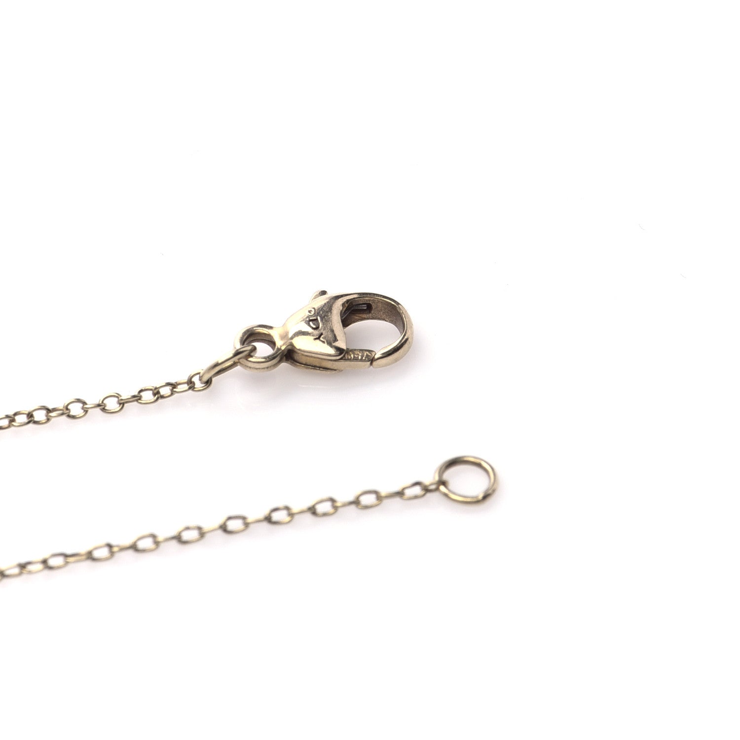 David Yurman 18K Yellow Gold Diamond Initial K Charm Pendant Necklace 5 of 5