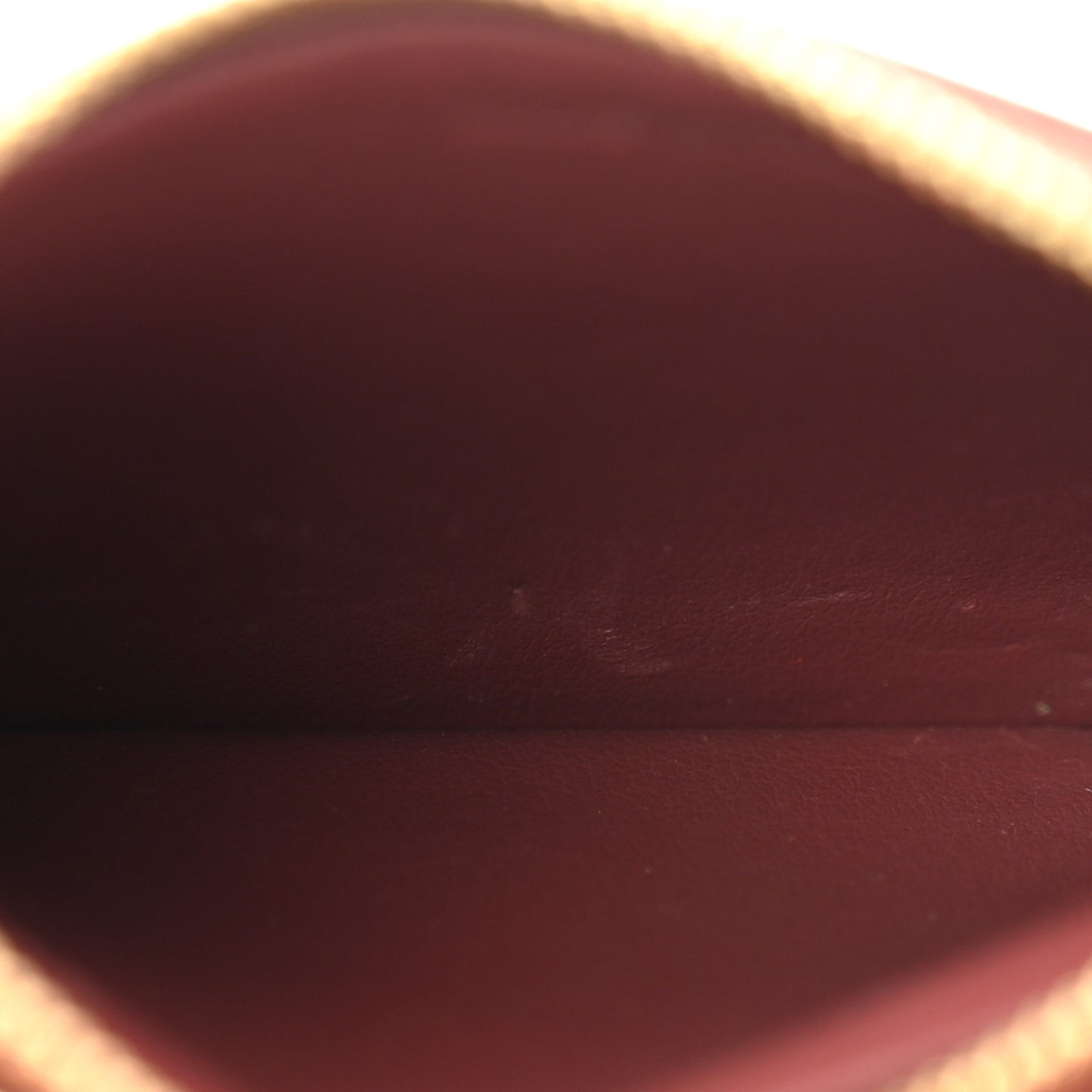 Grained Calfskin Zipped Card Holder Grenat