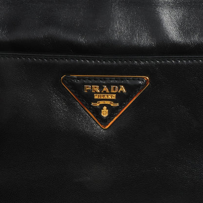 Prada Nappa Rose Flap Clutch Black 9 of 9