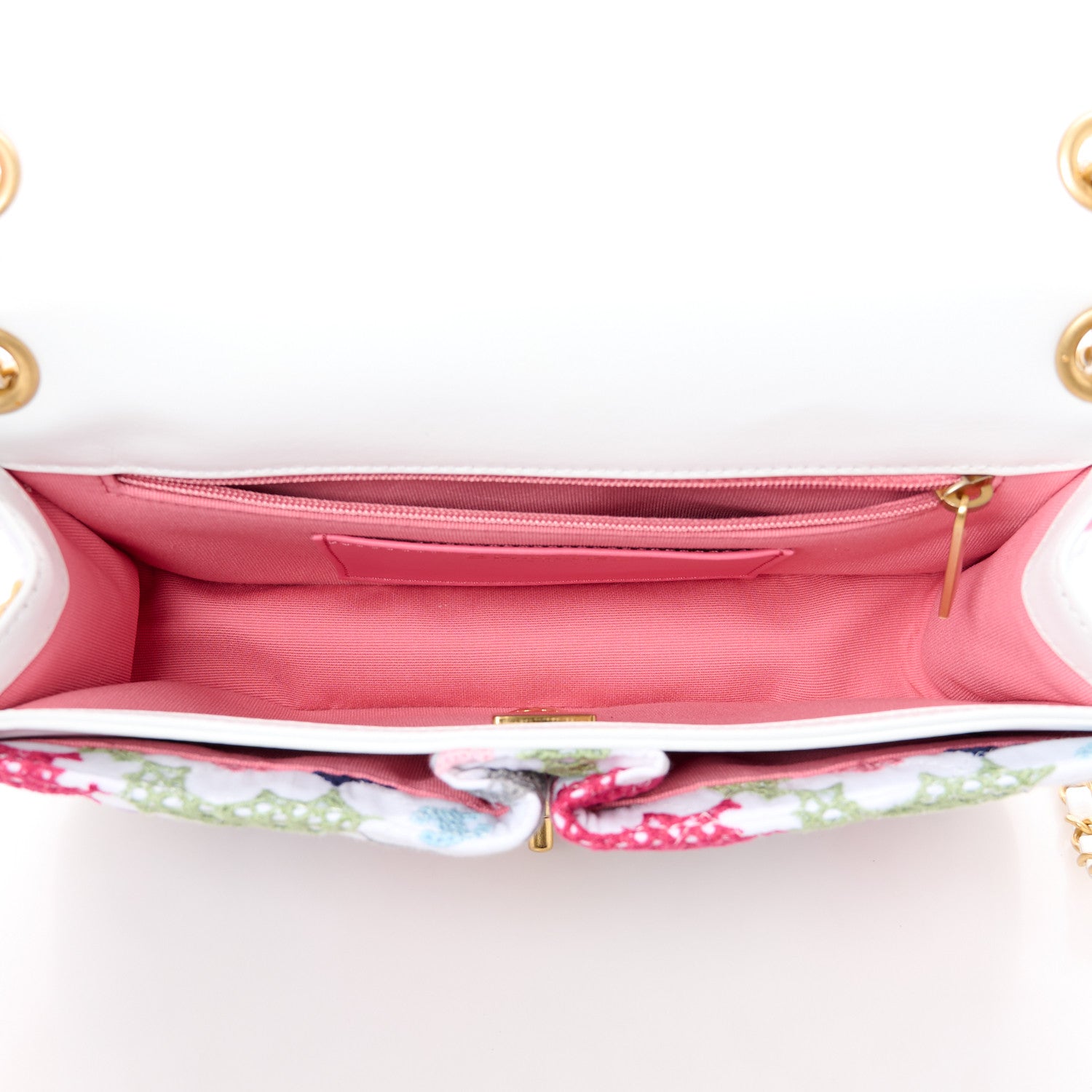 Chanel Lambskin Lace Patchwork Flap Bag Multicolor 1522193