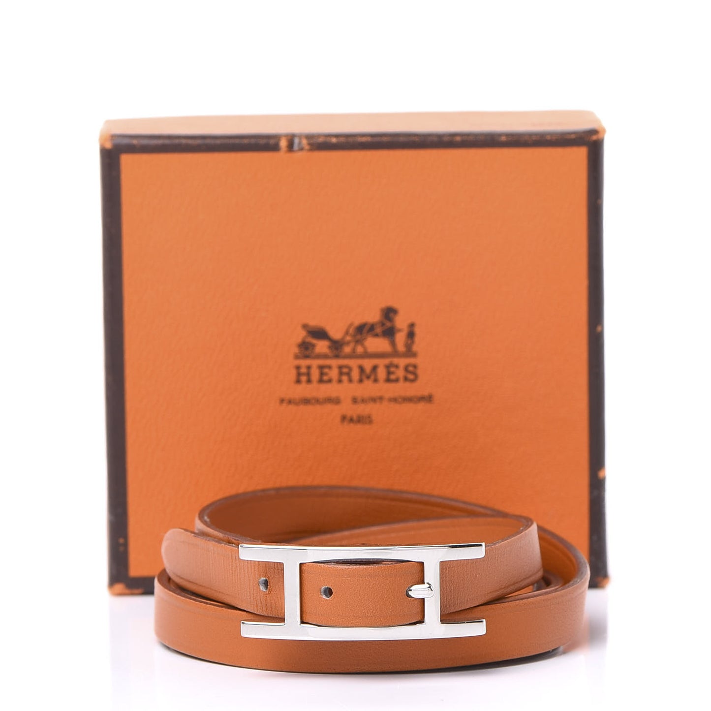 Chamonix Hapi 3MM Triple Tour Wrap Bracelet M Orange