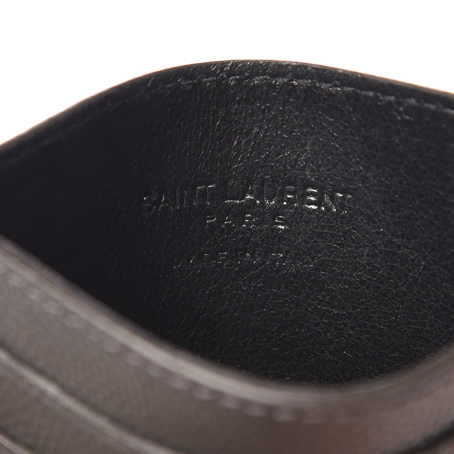 Saint Laurent Grain De Poudre Card Holder Dark Anthracite 9 of 11