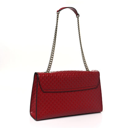 Gucci Microguccissima Medium Emily Chain Shoulder Bag Red 3 of 9