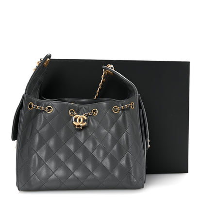Chanel Caviar Quilted Small Chanel 25 Handbag Dark Grey 10 of 10