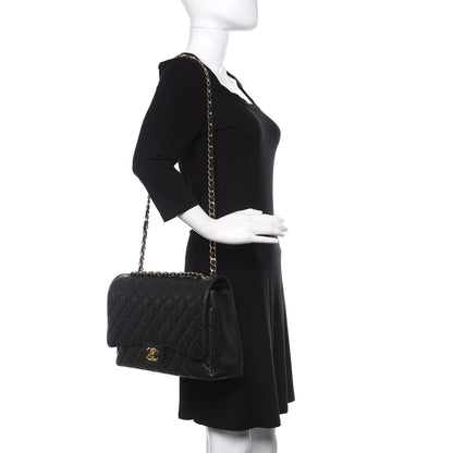 Chanel Caviar Quilted Maxi Double Flap Black 2 of 9