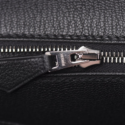 Hermes Taurillon Novillo Shiny Niloticus Crocodile Birkin Touch 30 Black Bleu Marine 24 of 38