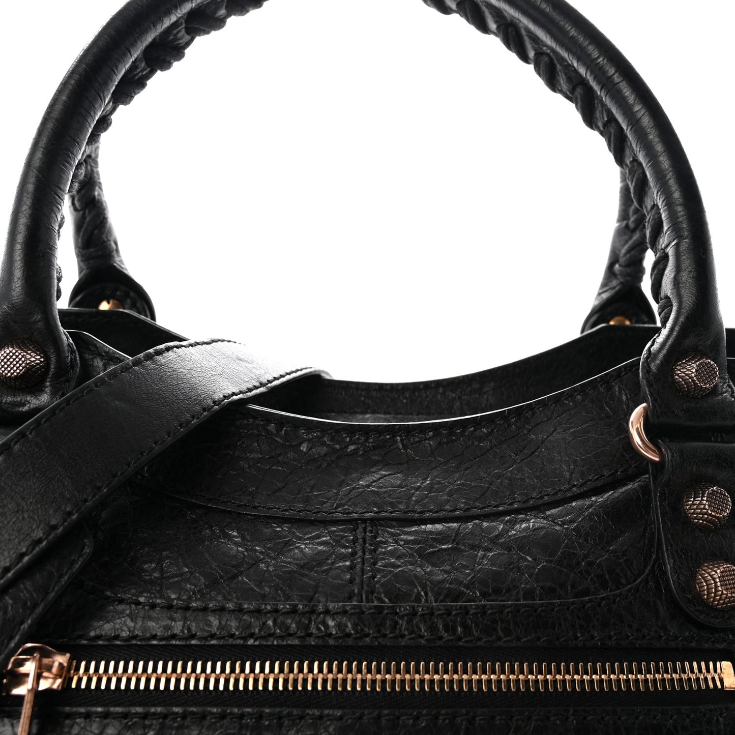 Agneau Giant 12 Rose Gold Hardware Part Time Black