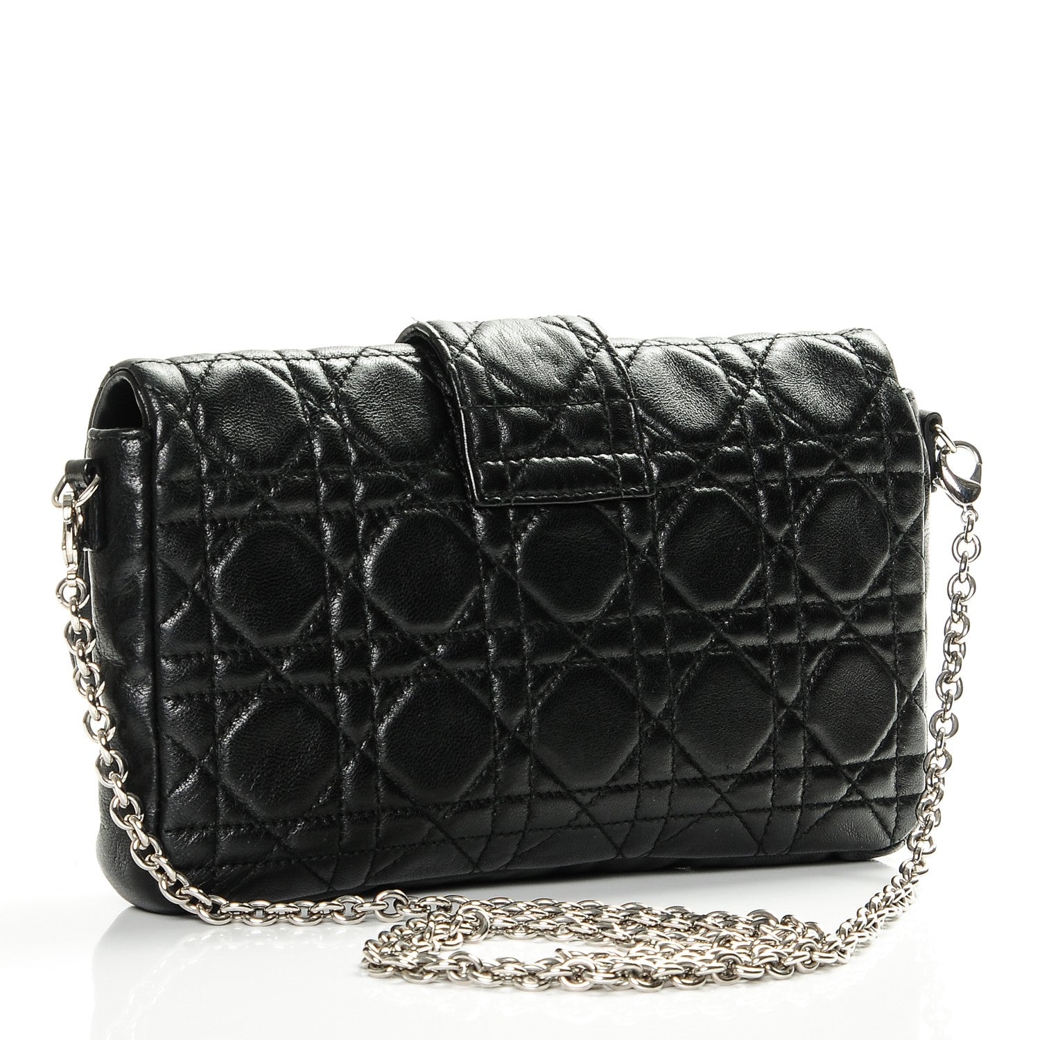Christian Dior Lambskin Cannage New Lock Pouch Black 3 of 6