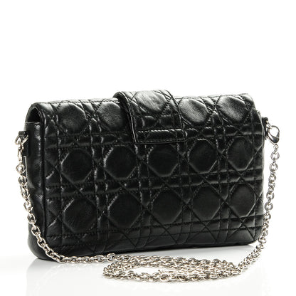 Christian Dior Lambskin Cannage New Lock Pouch Black 3 of 6
