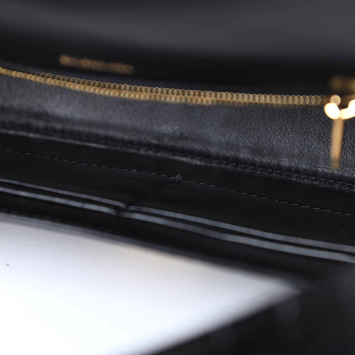 Shiny Calfskin Crocodile Embossed Ghost Sling Bag Black