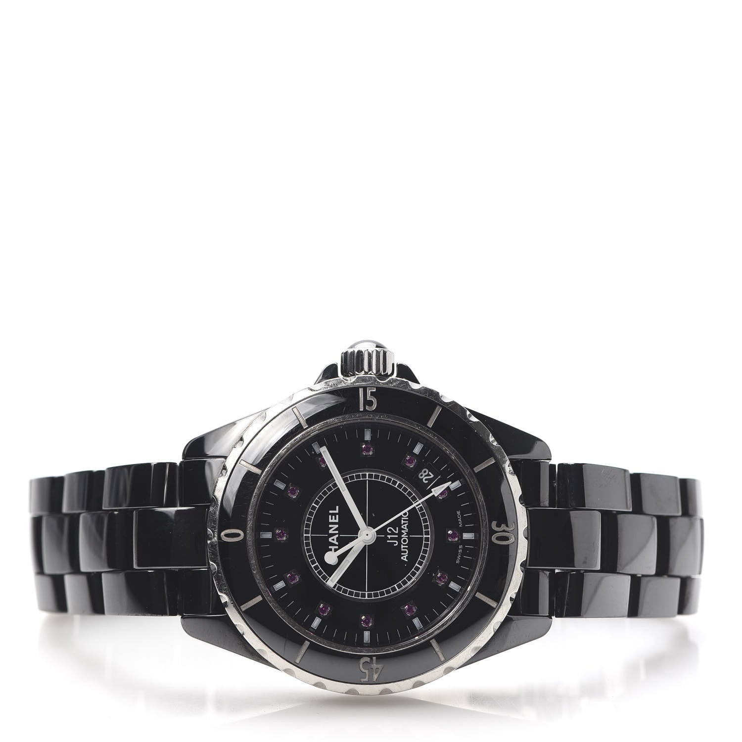 Chanel Stainless Steel Ceramic Ruby 38mm J12 Automatic Watch Black 3 of 6
