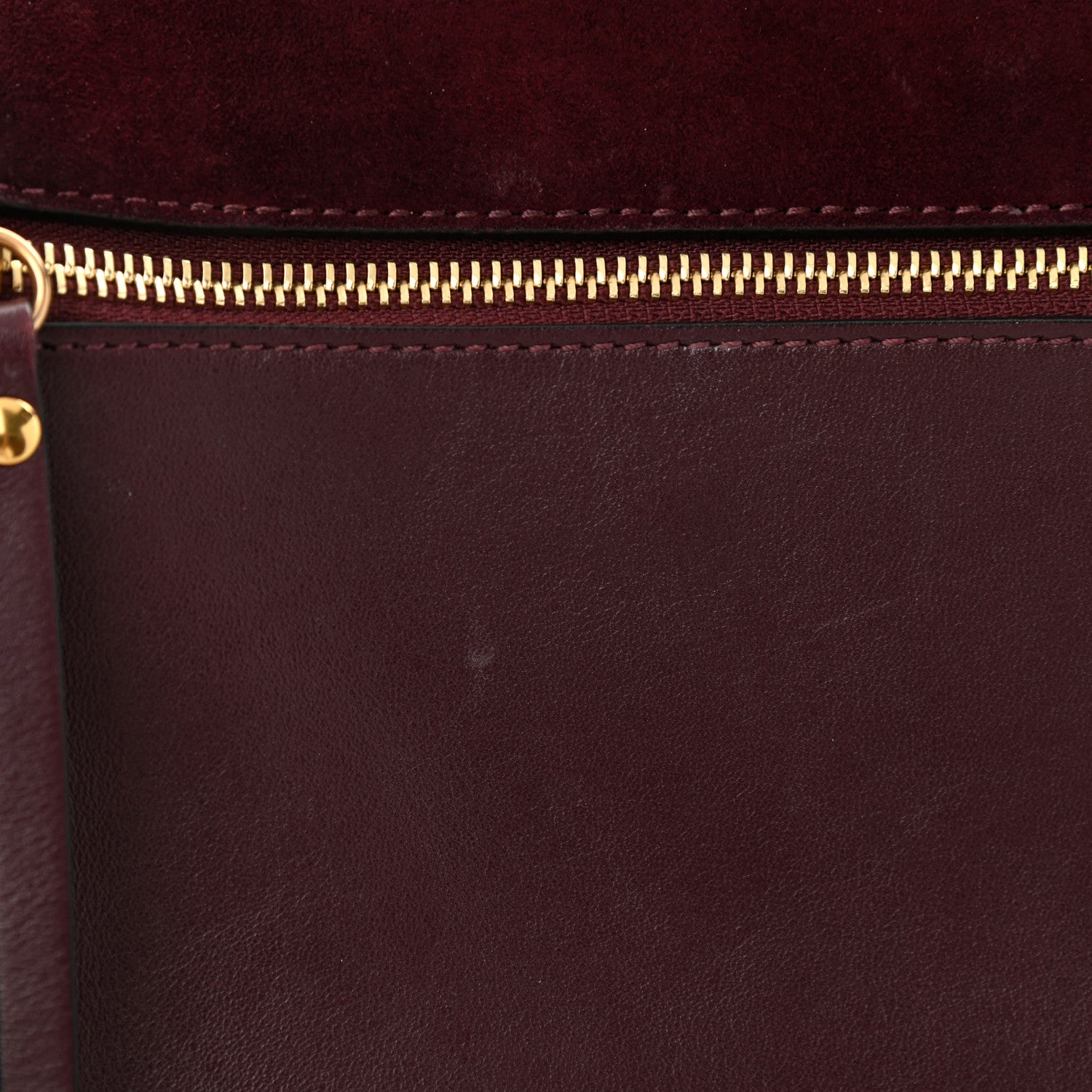 Chloe Suede Smooth Calfskin Medium Kurtis Shoulder Bag Plum Purple 15 of 18