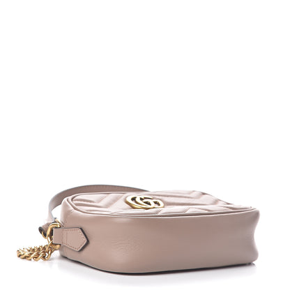 Gucci Calfskin Matelasse Mini GG Marmont Chain Shoulder Bag Nude 4 of 11