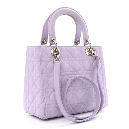 Christian Dior Lambskin Cannage Medium Lady Dior Purple 3 of 14