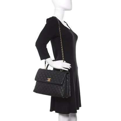 Chanel Caviar Quilted Medium Coco Handle Flap Black 2 of 10