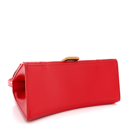 Balenciaga Shiny Box Calfskin Small Hourglass Top Handle Bag Bright Red 4 of 11