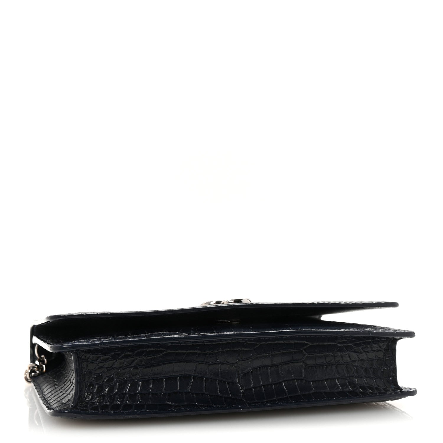 Jimmy Choo Calfskin Crocodile Embossed Palace Crossbody Navy 4 of 10