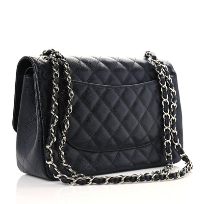 Chanel Caviar Quilted Jumbo Double Flap Black 3 of 10