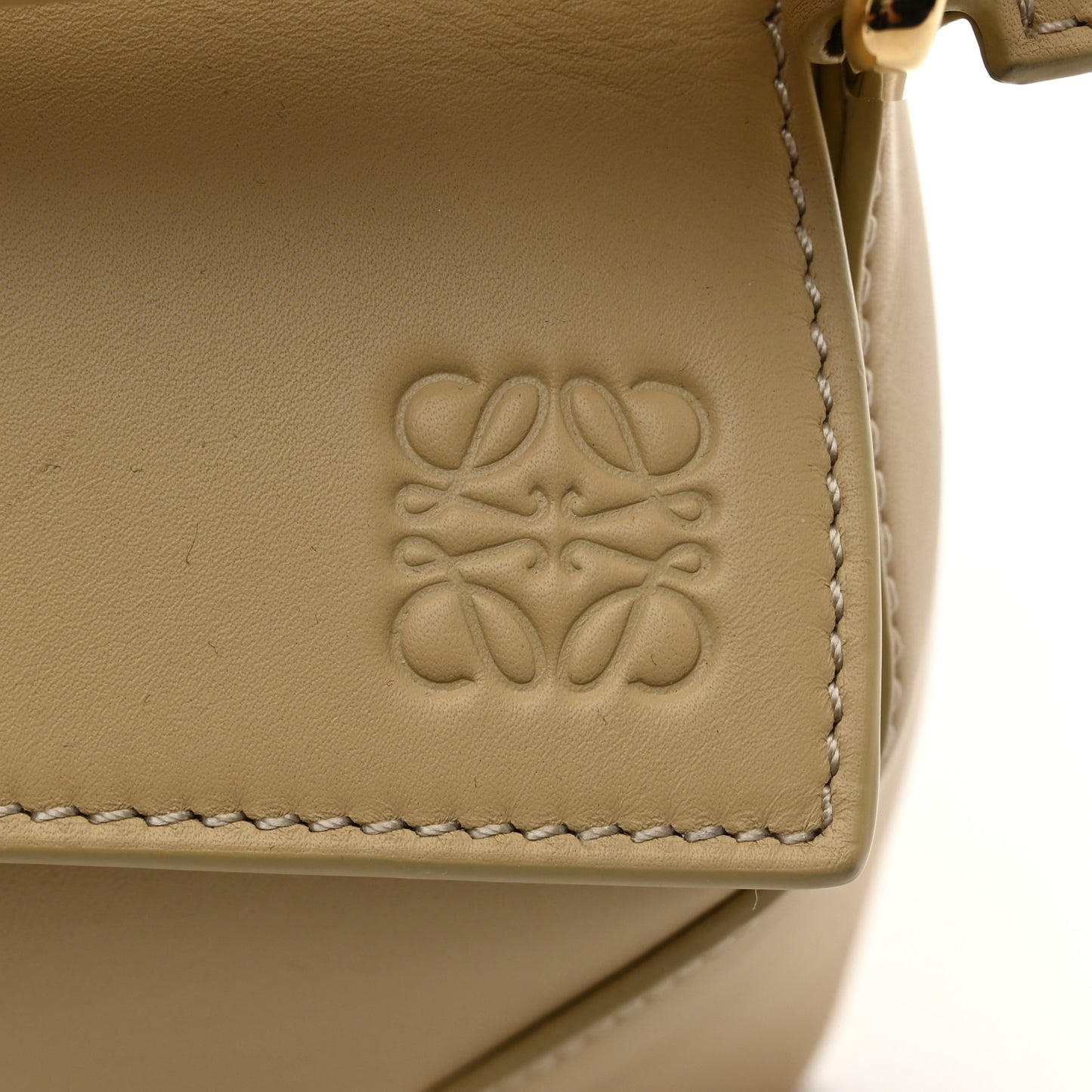 Calfskin Small Puzzle Edge Bag Dark Butter