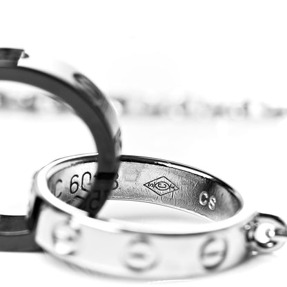 Cartier 18K White Gold Black Ceramic LOVE Bracelet 4 of 5