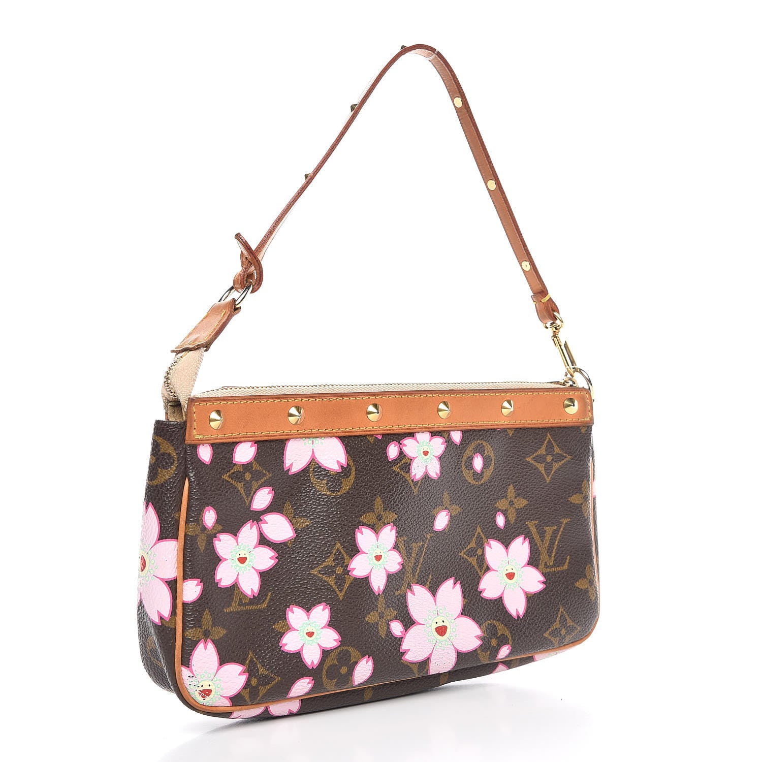 Louis Vuitton Monogram Cherry Blossom Pochette Accessories Brown 3 of 12