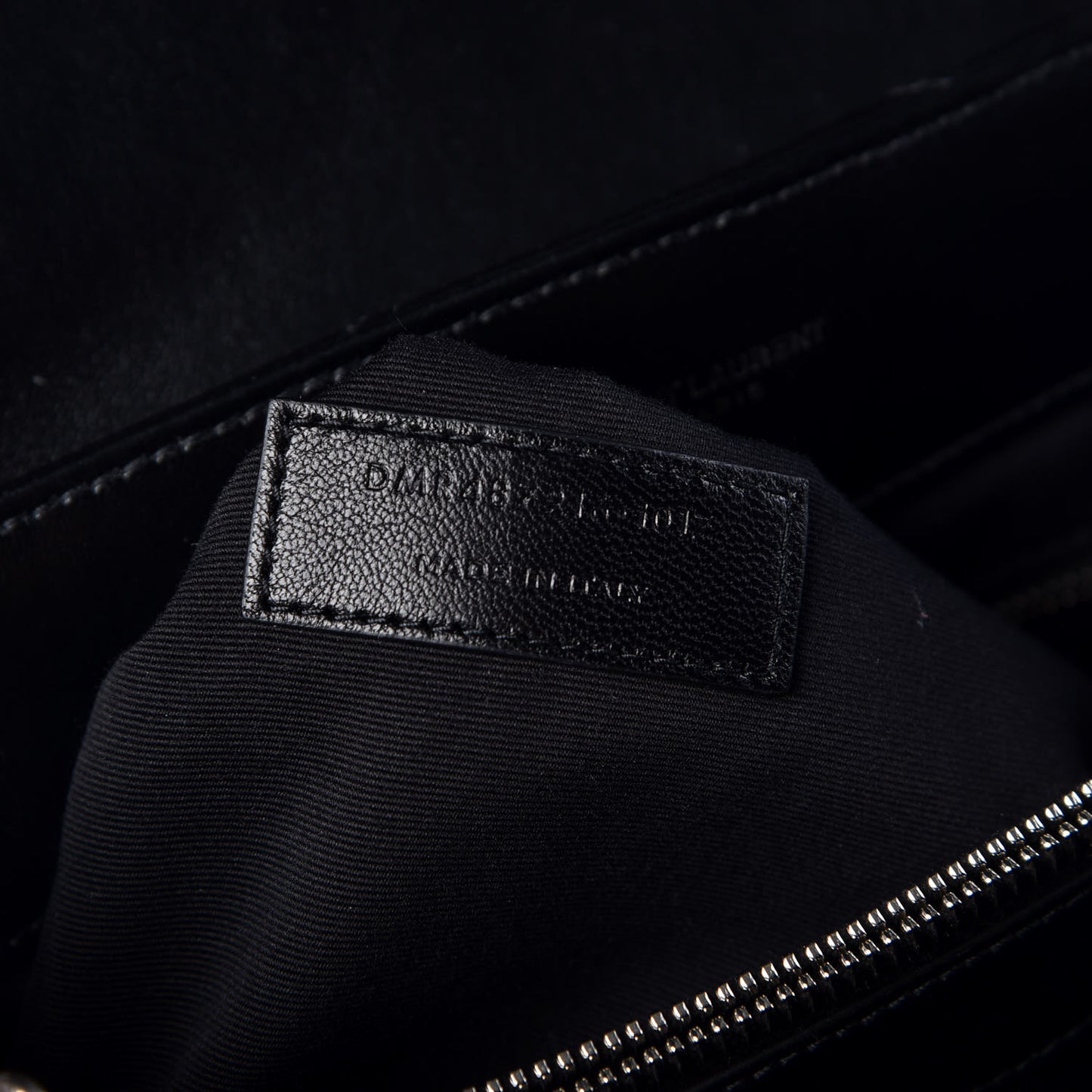 Calfskin Y Quilted Monogram Medium Loulou Chain Satchel Black