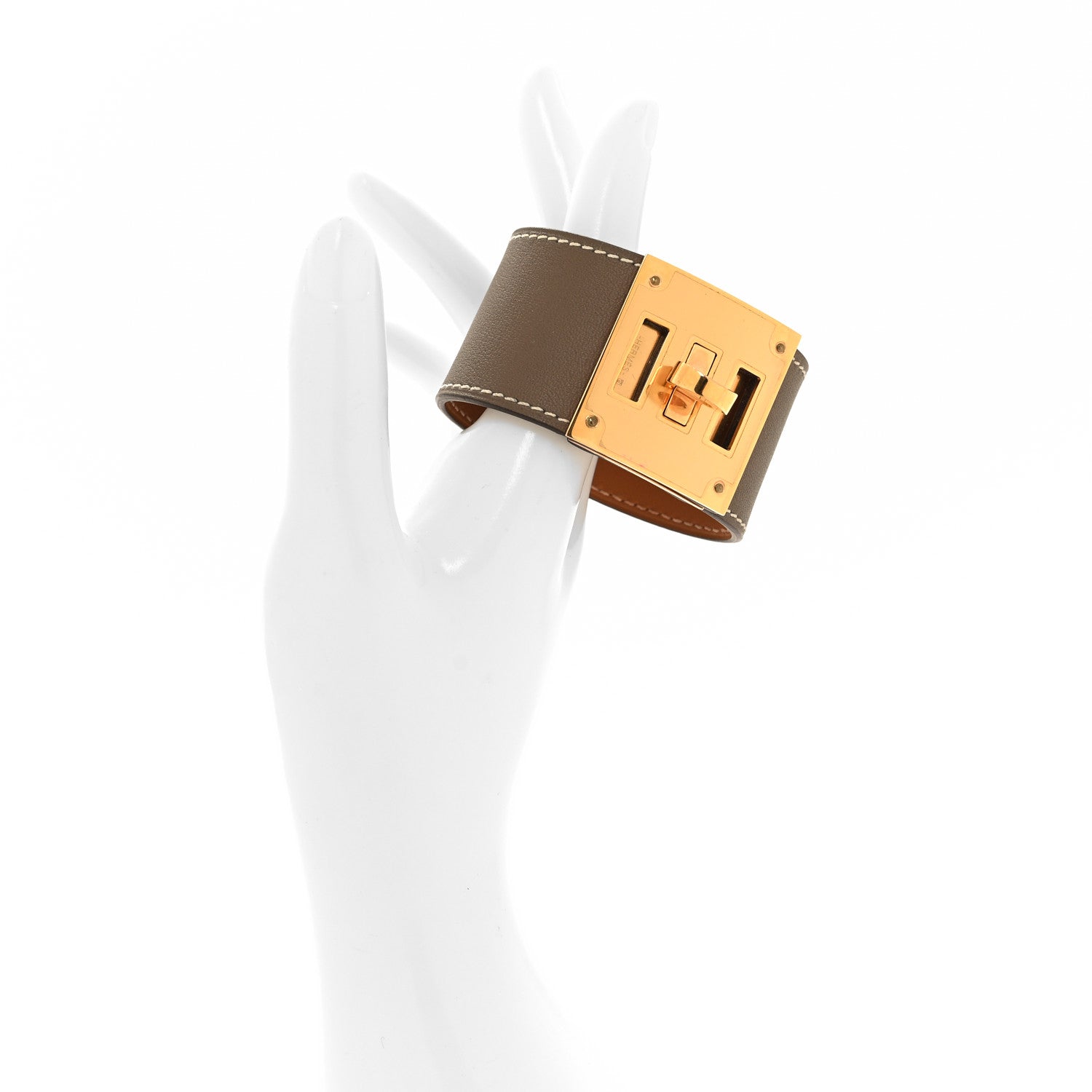 Hermes Swift Kelly Dog Bracelet T2 Etoupe 2 of 5