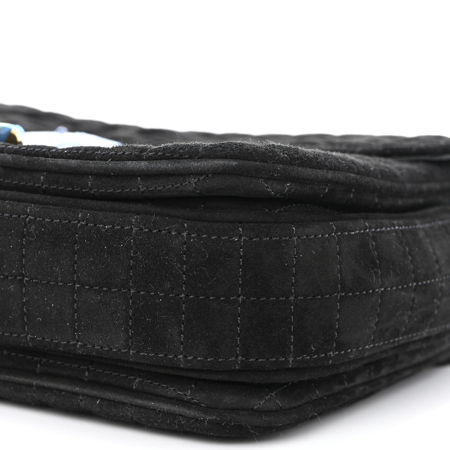 Celine Suede Quilted Medium C Bag Black 11 of 11