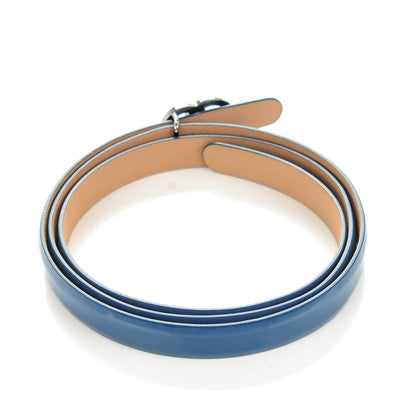 Chanel Patent CC Skinny Belt 95 38 Blue Fonce 3 of 8
