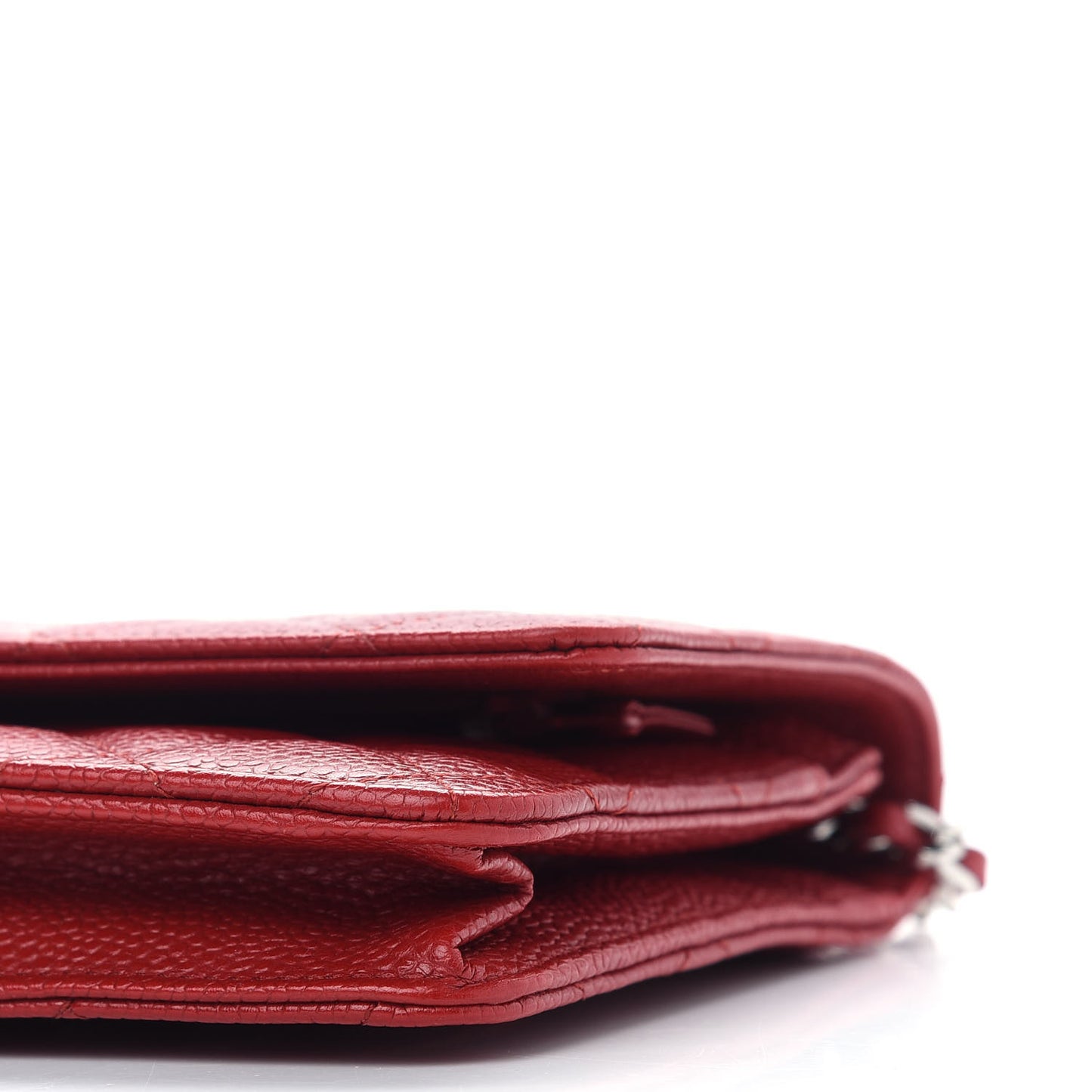 Caviar Quilted Wallet On Chain WOC Red