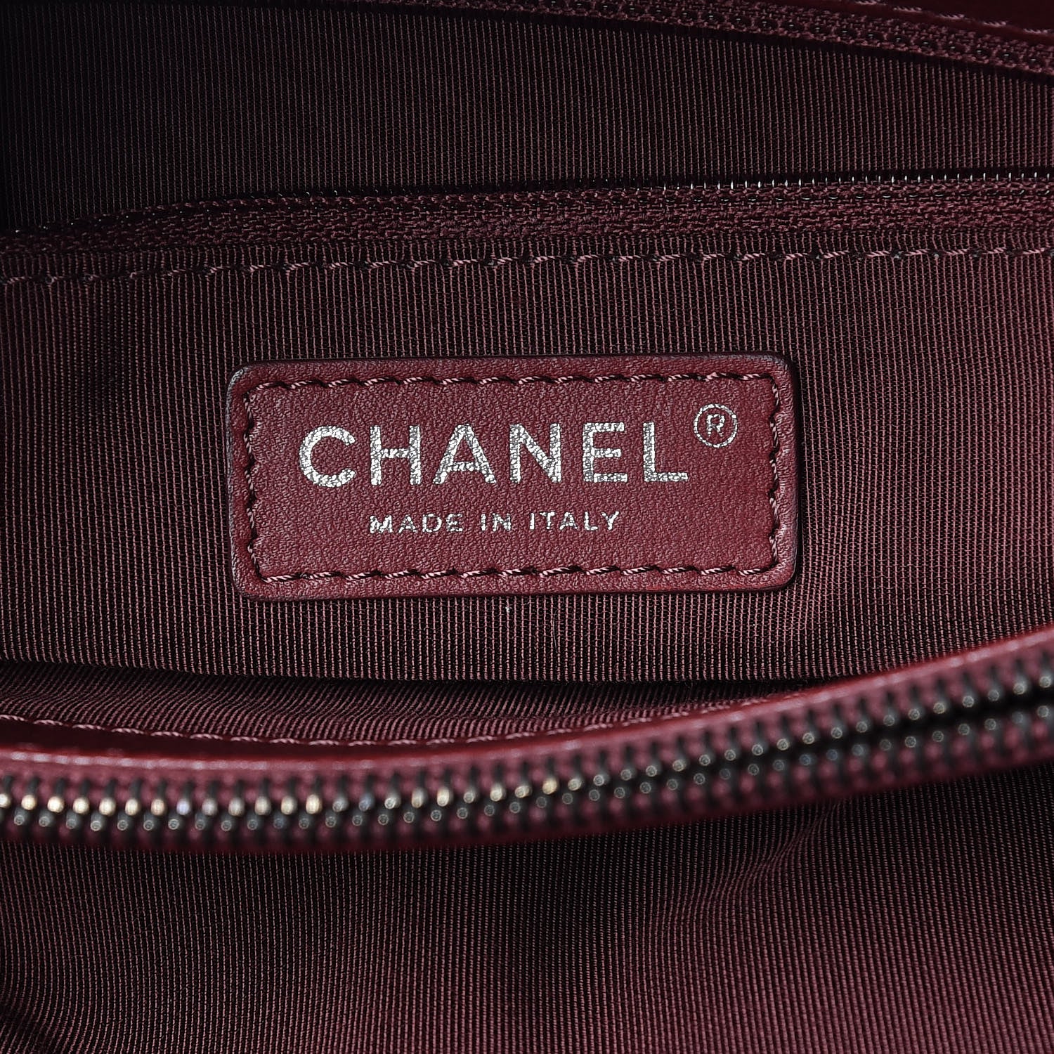 Chanel Caviar Quilted City Shopping Tote Dark Red 8 of 16