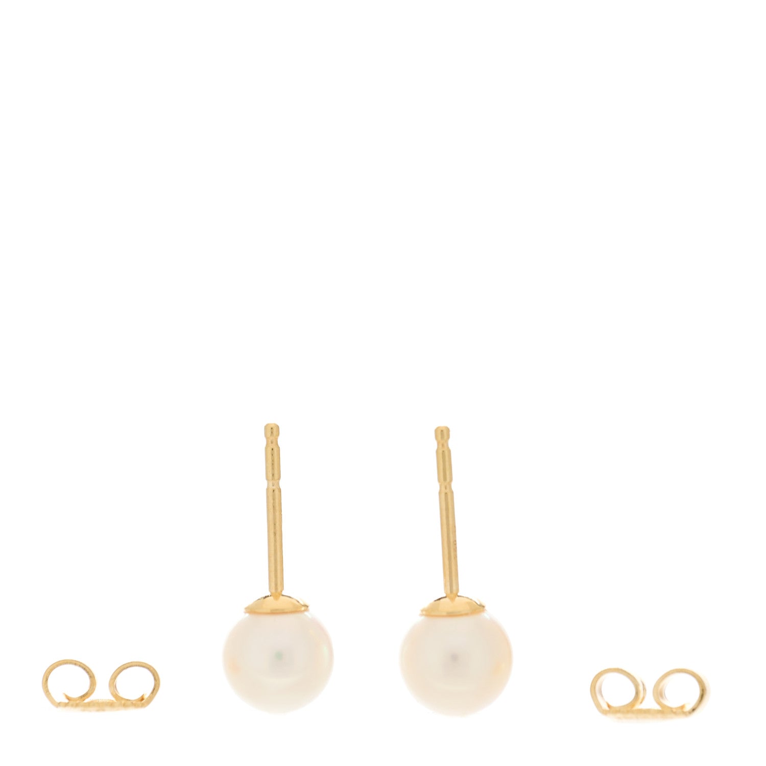 Mikimoto 18K Yellow Gold Akoya Pearl 6.5-7mm Stud Earrings 3 of 4