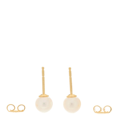 Mikimoto 18K Yellow Gold Akoya Pearl 6.5-7mm Stud Earrings 3 of 4
