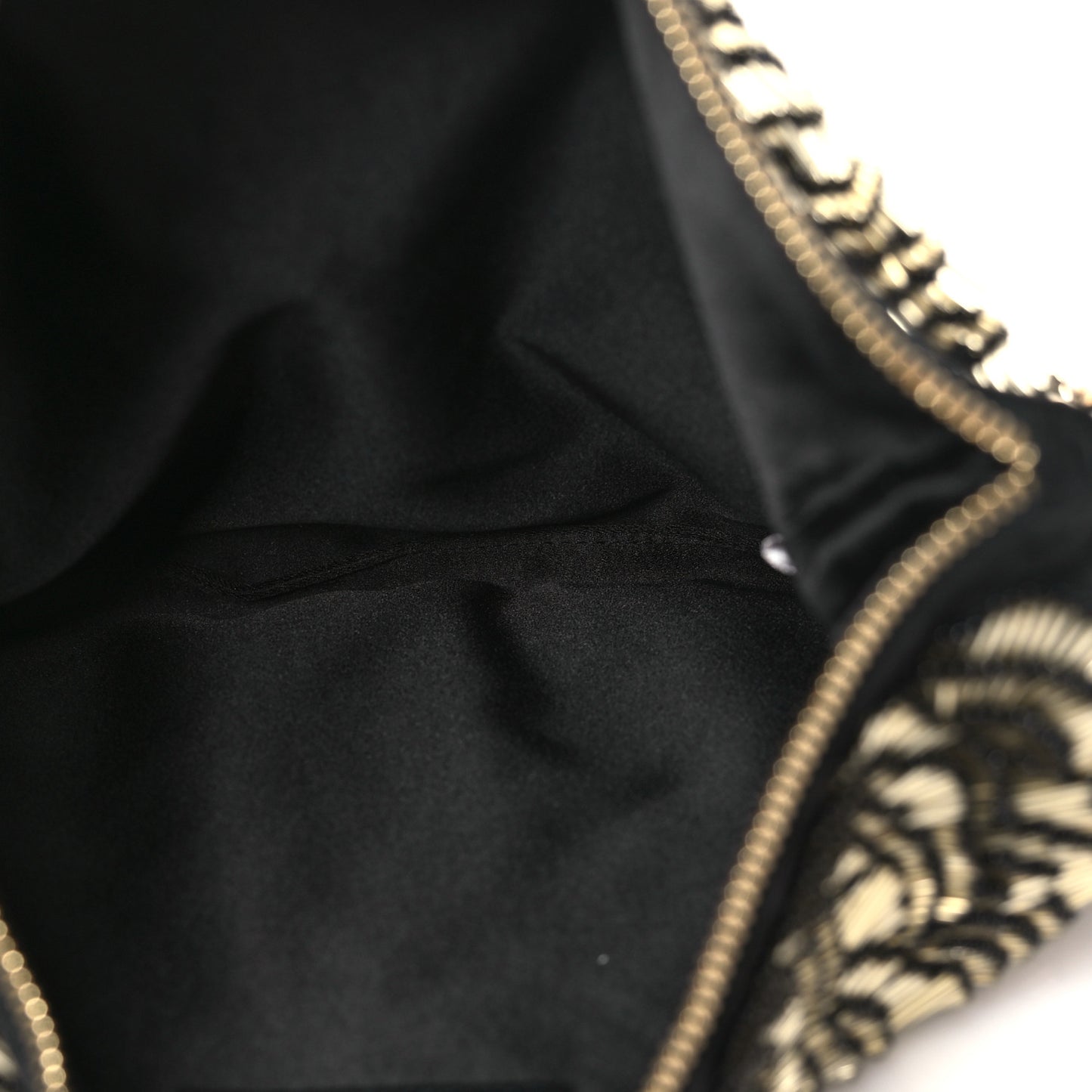 Silk Sequin Tassel Callie Shoulder Bag Black Gold