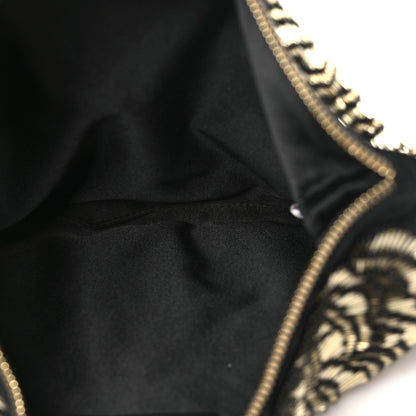 Jimmy Choo Silk Sequin Tassel Callie Shoulder Bag Black Gold 5 of 8