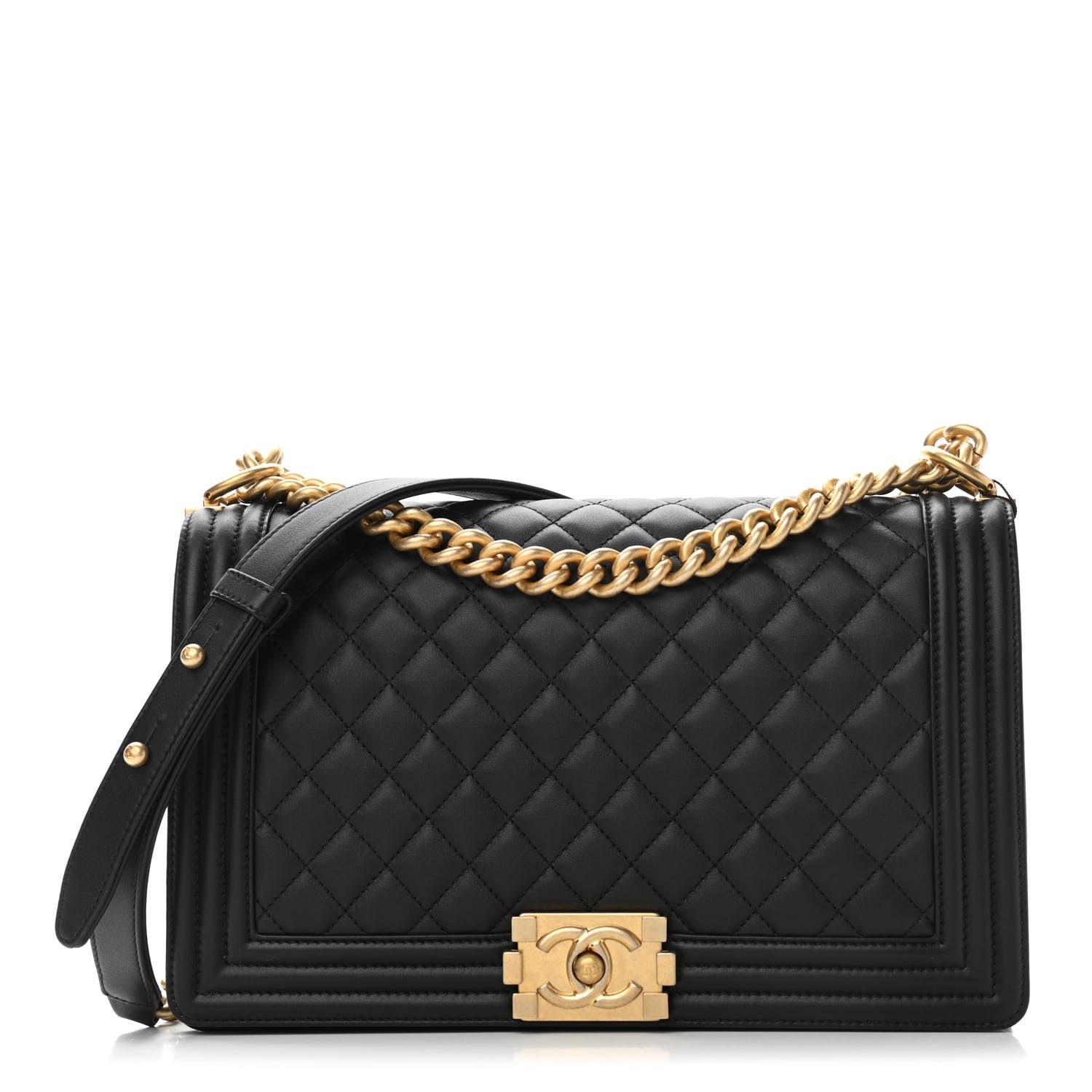 Chanel Calfskin Quilted New Medium Boy Flap Black 1 of 10