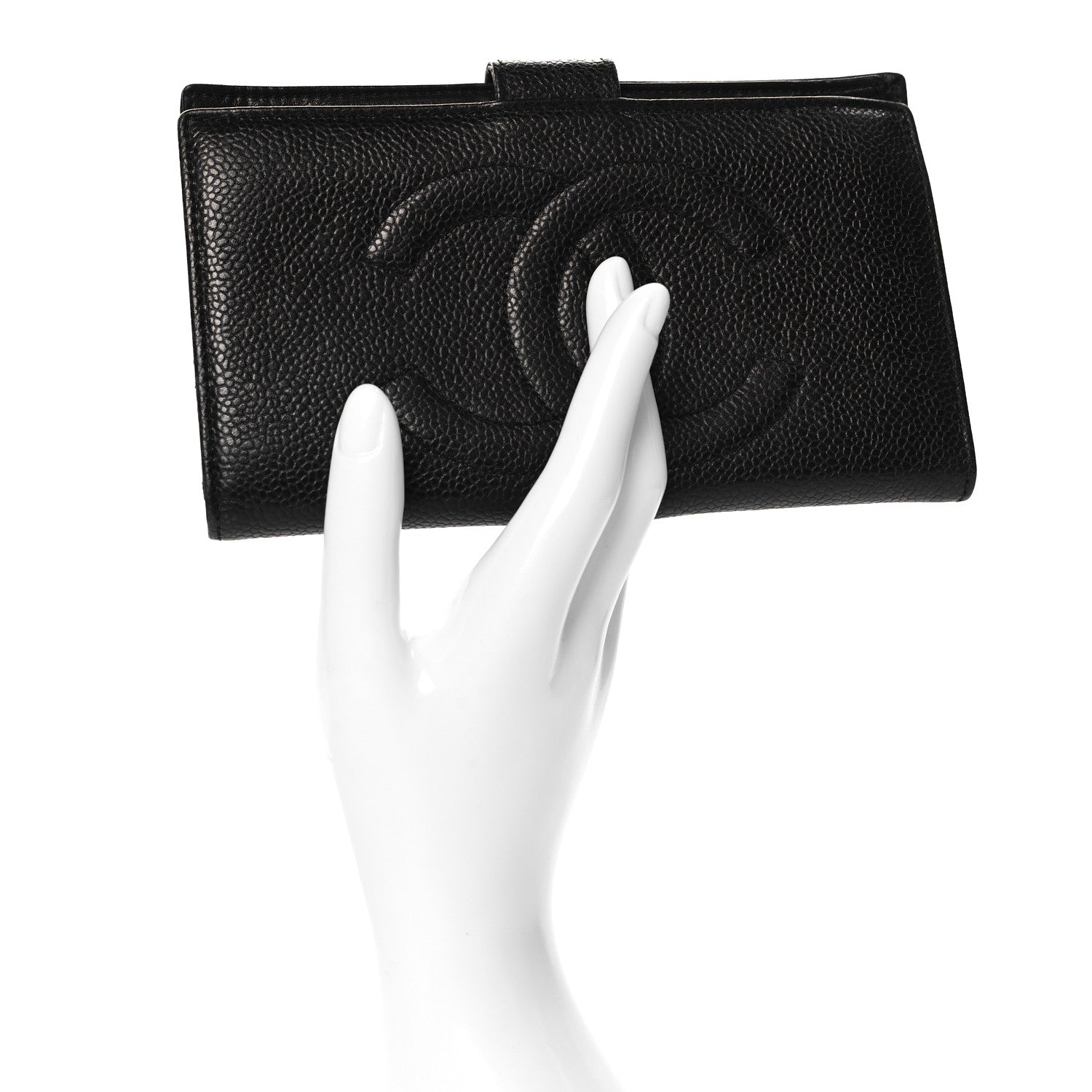Chanel Caviar Timeless CC French Wallet Black 2 of 12