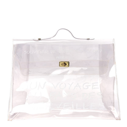 Hermes Vinyl Souvenir De L'Exposition Kelly Transparent 1 of 9