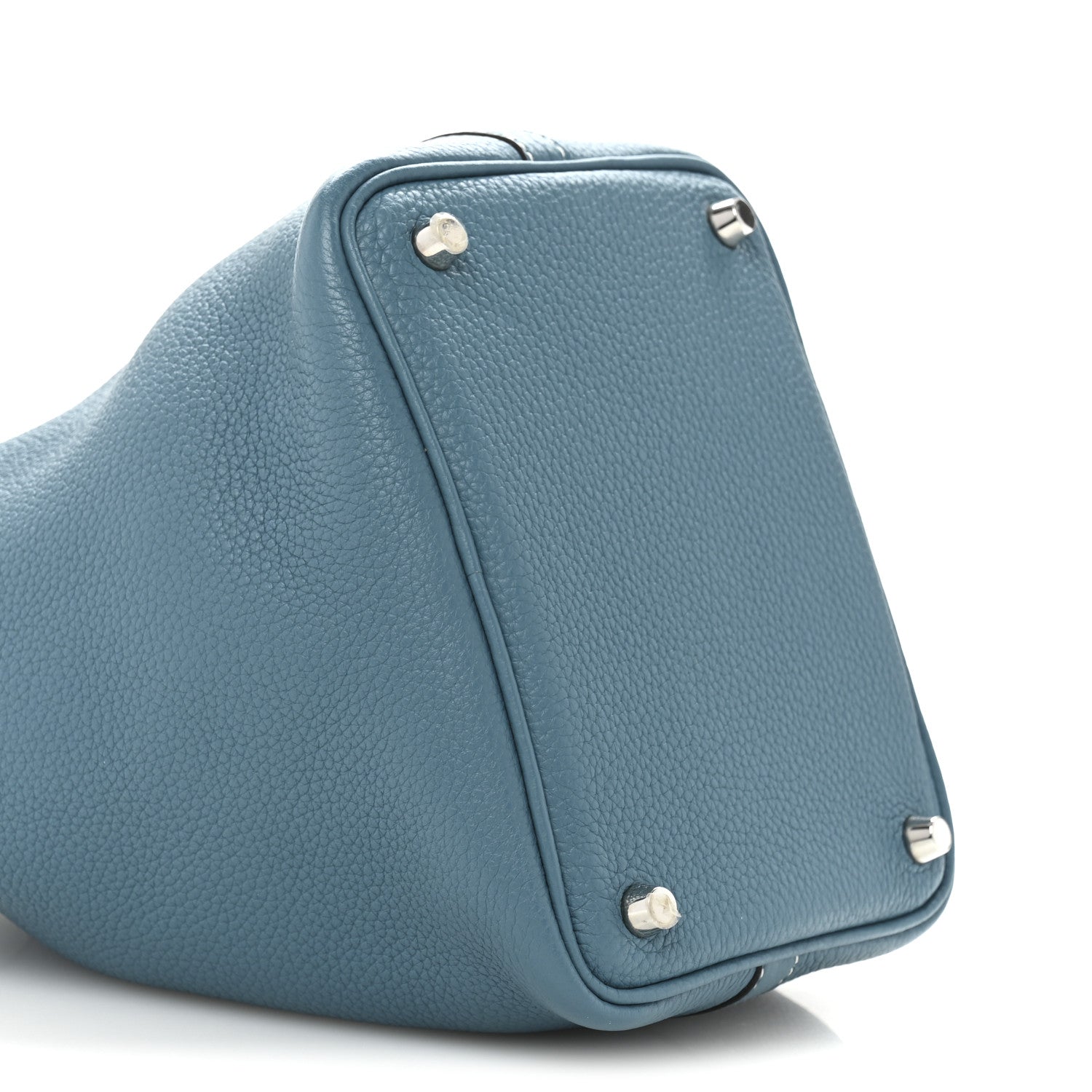 Hermes Taurillon Clemence Picotin Lock 18 PM Blue Jean 9 of 13
