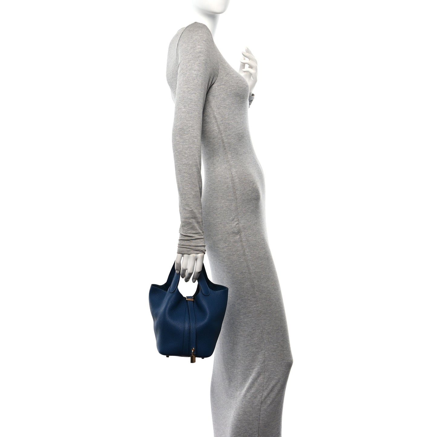 Taurillon Clemence Picotin Lock 18 PM Deep Bleu