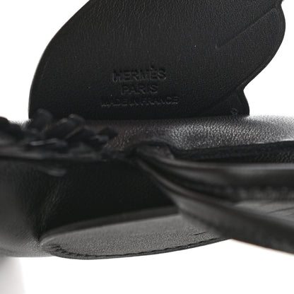 Hermes Milo Lambskin Grigri Rodeo Pegase Horse Bag Charm MM So Black 3 of 4