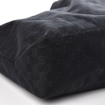 Gucci Monogram Large Horsebit Chain Hobo Black 8 of 9