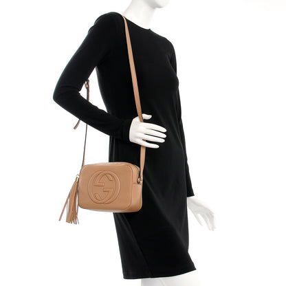 Gucci Pebbled Calfskin Small Soho Disco Bag Rose Beige 2 of 7