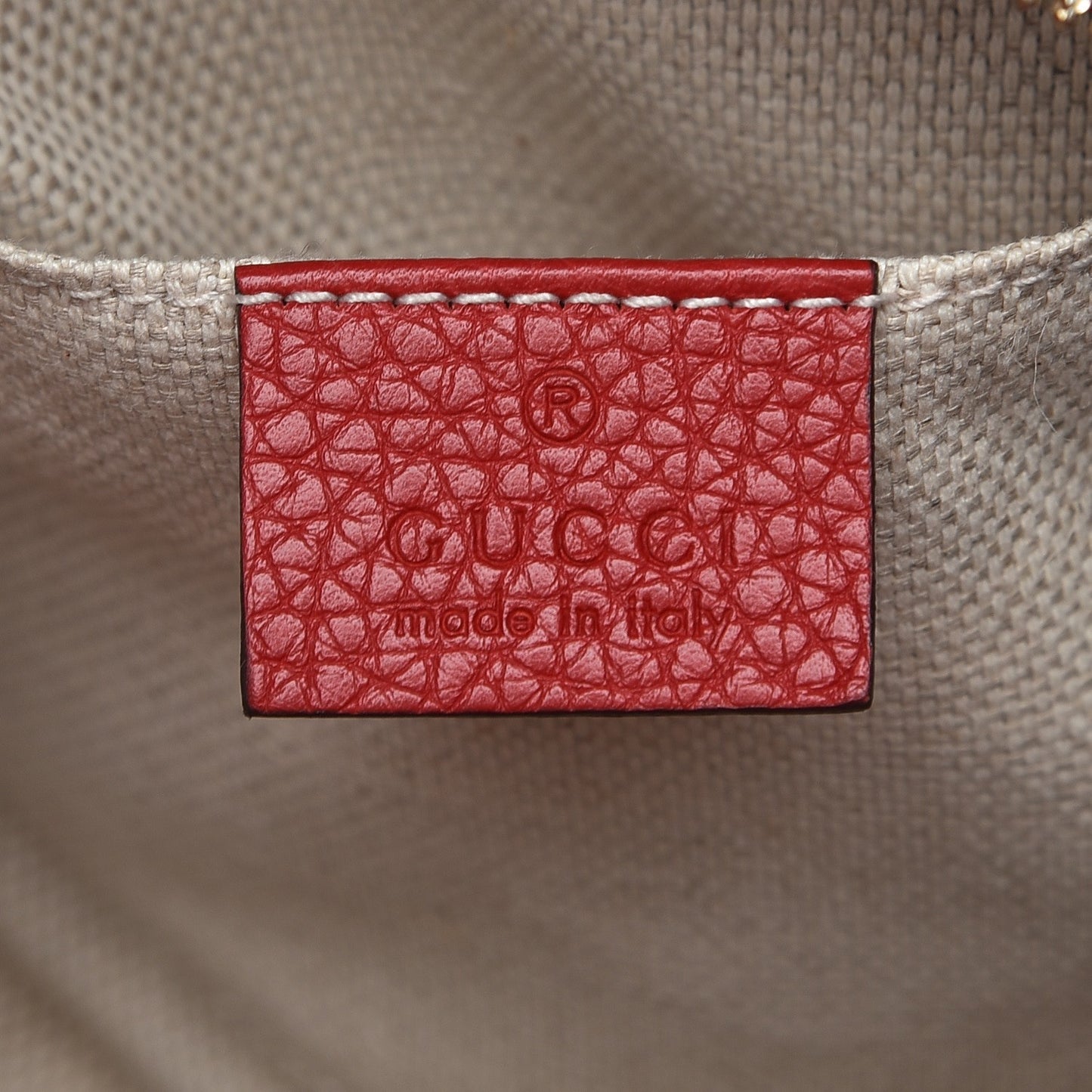 Pebbled Calfskin Small Soho Disco Bag Tabasco Red