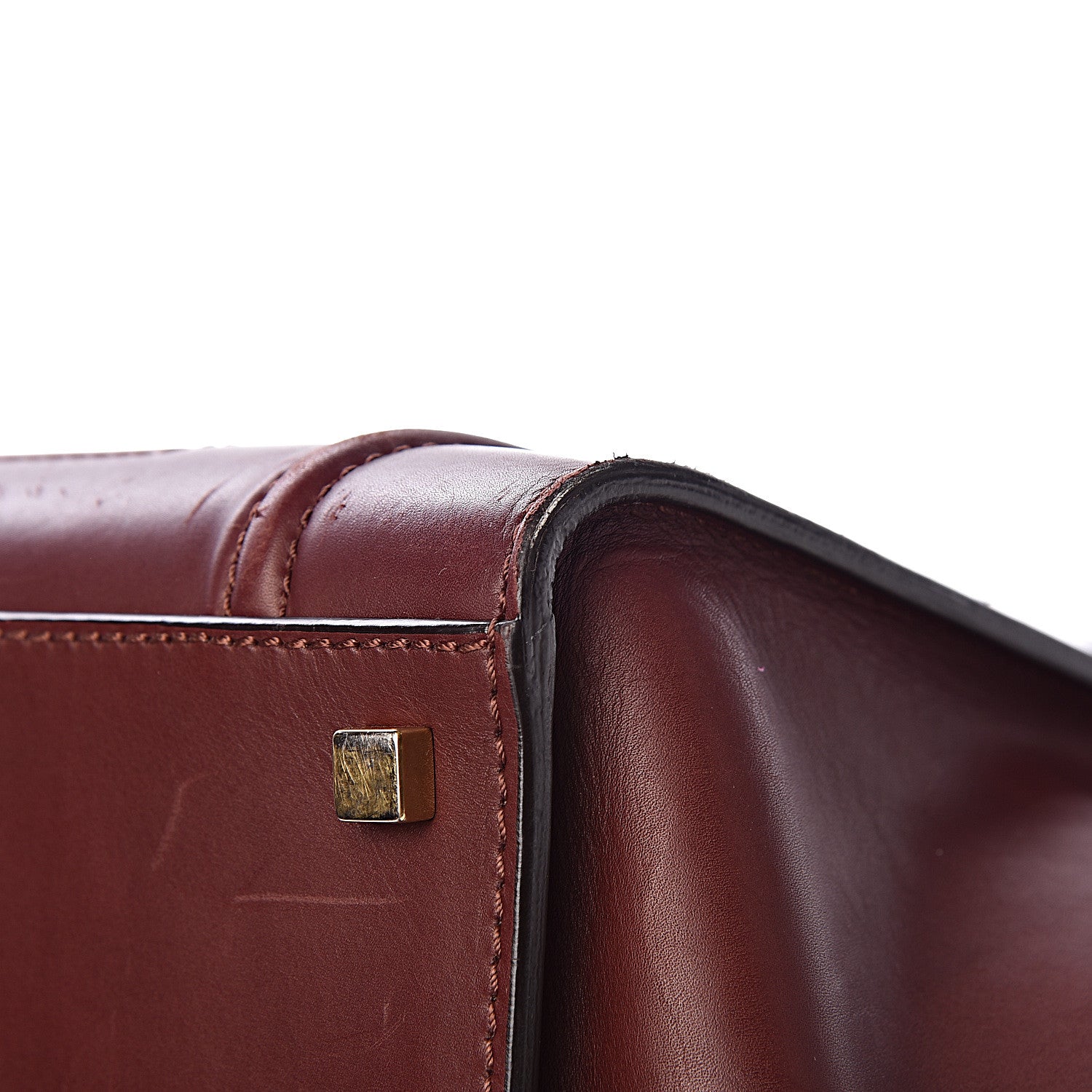 Celine Natural Calfskin Medium Phantom Luggage Burgundy 19 of 21