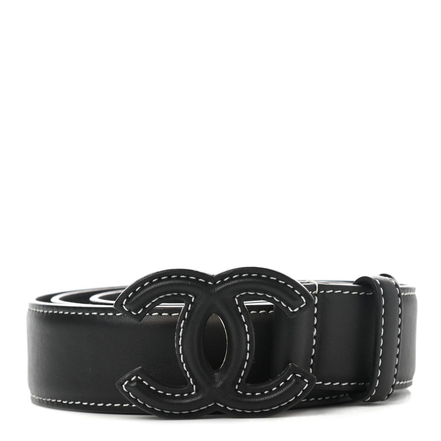 Chanel Lambskin CC Belt 85 34 Black 1 of 9