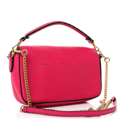 Fendi Cuoio Romano Mini Baguette Fuxia 3 of 9