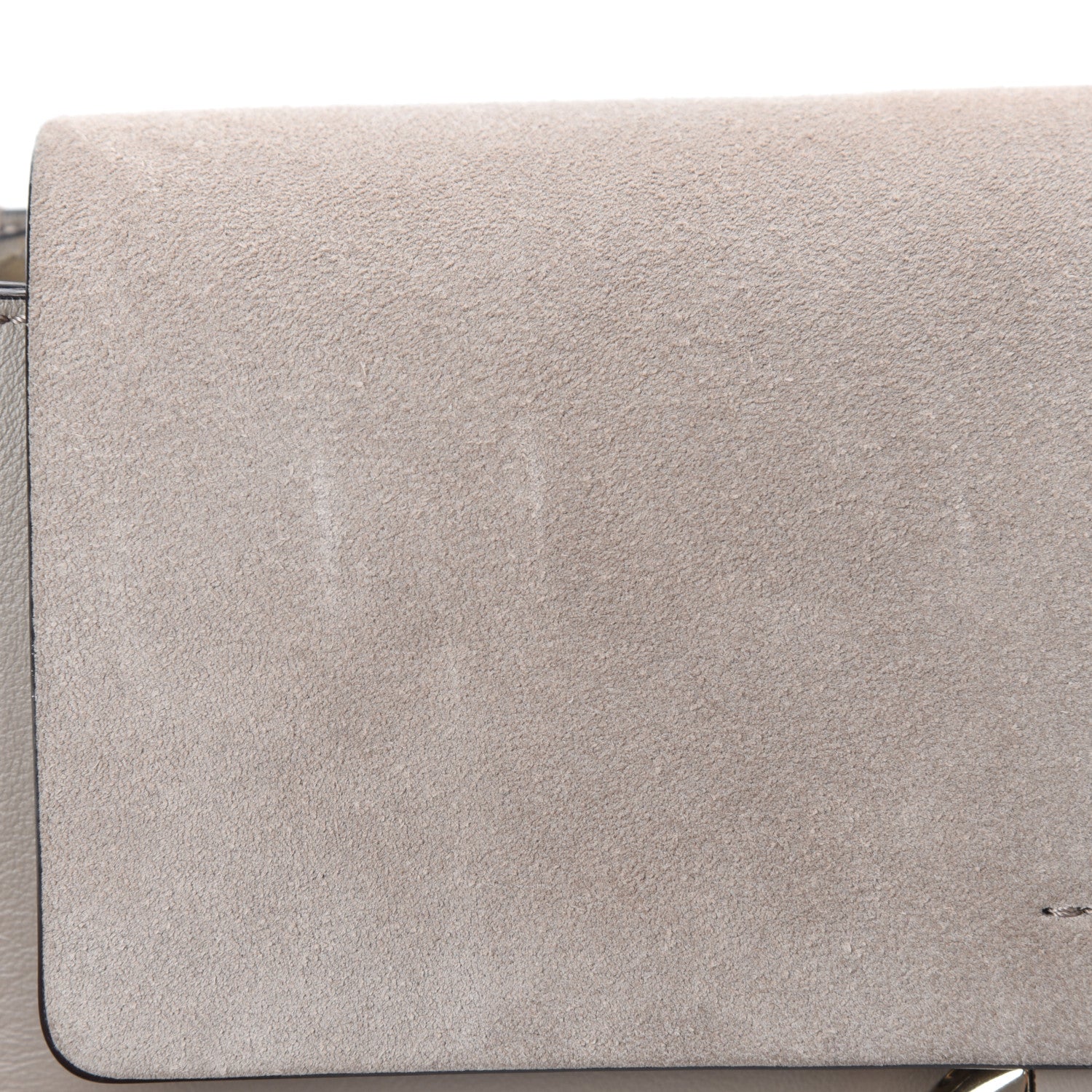 Chloe Suede Calfskin Small Faye Shoulder Bag Motty Grey 11 of 11