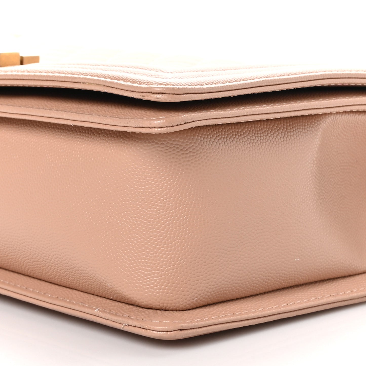 Caviar Quilted Medium Boy Flap Beige