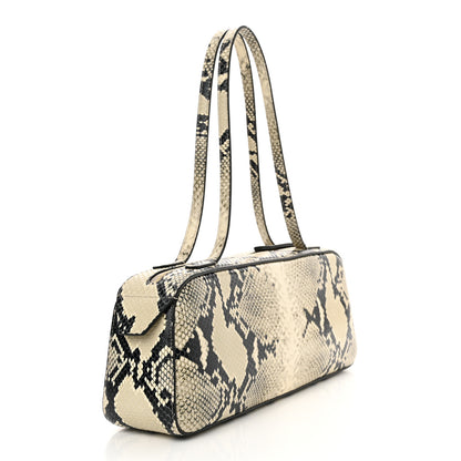 Khaite Calfskin Python Embossed Simona Shoulder Bag Natural 3 of 9
